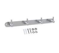 INTIRILIFE Perchero de Acero Inoxidable Modell B - 4 Ganco - Perchero de Pared Perchero con Gancho de Pared en 5 diseños Diferentes