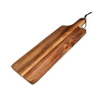Intirilife Tabla de cortar de madera - Tamaño total 43 x 15 x 1.8 cm - Área de corte 33 x 15 cm - Tabla de cocina para carne, queso, embutidos, pan, tabla de servicio