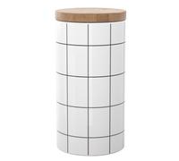 INTIRILIFE Tarro de cerámica tamaño L con tapa - 10 x 18,5 cm -1000 ml de capacidad- recipiente con tapa hermética, tarro de almacenamiento para té café azúcar cereales pasta, apto para lavavajillas