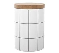 INTIRILIFE Tarro de cerámica tamaño M con tapa - 10 x 14 cm - 700 ml de capacidad - recipiente con tapa hermética, tarro de almacenamiento para té café azúcar muesli pasta, apto para lavavajillas