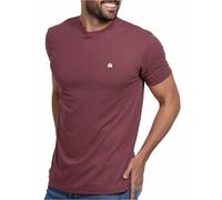 INTO The Am Camiseta de Manga Corta para Hombre con Logotipo, Cuello Redondo, Suave, Ajustada, Tallas S-4XL, Granate (Heather Maroon), X-Large