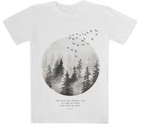 Into The Forest I Go Spirituality Camiseta Blanca De Manga Corta para Niños