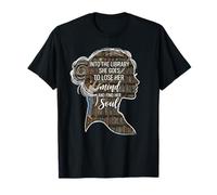 Into The Library She Goes Lose Her Mind Find Her Soul Libro Camiseta