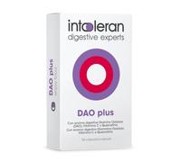 Intoleran DAO Plus Enzimas digestivas - 50 cápsulas | Suplemento para la intolerancia a la histamina y la d e DAO | Niveles saludables de histamina | 30 000 HDU de enzima DAO