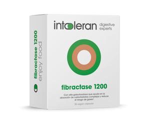 Intoleran Fibractase Forte (1200) Enzimas Digestivas - 36 cápsulas | Suplemento nutricional altamente dosificado con Enzima Alfa-Galactosidasa | Ayuda en la digestión de Fructanos y Galactanos
