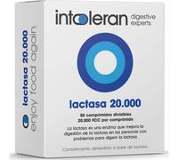Intoleran Pastillas de lactasa 20.000 FCC – Intolerancia muy alta – 50 tabletas divisibles