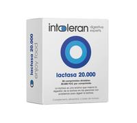 Intoleran lactasa 20.000 Enzimas Digestivas - 50 Comprimidos masticables | Enzima Lactasa para la digestión de la Lactosa y la intolerancia a la lactosa | Acción directa | Alta concentración | Vegano
