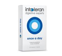 Intoleran Once a Day - 30 cápsulas | Suplemento probiótico para la intolerancia a la lactosa | Produce la enzima lactasa y ayuda a la digestión de los lácteos | 1 cápsula al día | 6 bacterias del