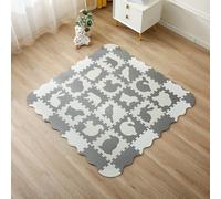 INTOMENG Alfombra Puzzle Infantil para Bebe Niños Alfombrilla Juego Puzzle con Valla 16+20 Piezas Colchoneta Rompecabezas bebé Suelo Acolchado para Bebes Acolchado Tapete Gateo 142×142×1cm