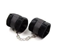 Intoyou Bdsm Line Esposas de Tela con Velcro para Muñecas con Pelo Largo Negro 100 g