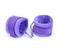 Intoyou Bdsm Line Esposas de Tela con Velcro para Muñecas con Pelo Largo Púpura 200 g