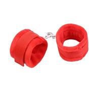 Intoyou Bdsm Line Esposas de Tela con Velcro para Muñecas con Pelo Largo Rojo 100 g