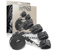 Intoyou Black Shadow Set de Restricciones para la Cama Cuero Vegano 300 g