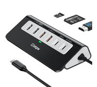 Intpw USB C Hub 10Gbps, 9-IN-1 Docking Station USB c con HDMI 4K @ 60HZ, 3 USB 3.2 10Gbps Data, PD 100W, 2 USB-A 2.0, SD/TF Port, Aluminio USB HUB 3.2 para iPhone 16/15, MacBookAir/Pro