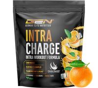 Intra Charge Workout Drink 1,2 kg -Complejo con Cluster Dextrin®, 9 aminoácidos esenciales (EAA) y BCAA, L-glutamina, L-glicina, taurina, matriz de electrolitos - vegano (Orange)
