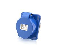 Intratec base empotrable inclinada CEE 32A 230V 3p IP44 6h azul/gris toma IEC60309 calidad industrial