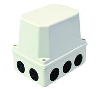 Intratec caja de derivación IP65, 150x110x135mm, gris, 10 entradas Ø 29mm, libre de halógenos, tapa alta, impermeable, para interior y exterior