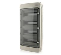 Intratec Caja de Distribución Superficie 4 Fila IP65 - Cuadro Eléctrico para 48 Módulos DIN - Caja de Subdistribución Estanca para Exterior Garaje Sótano Jardín - 400VAC 1500VDC, 645 x 305 x 144 mm