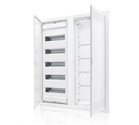 Intratec Caja de fusibles y distribuidor de comunicaciones, 60+10 módulos | Distribuidor combinado 2 en 1 para empotrar IP30
