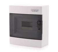 Intratec cuadro de distribución de superficie, IP40 - Caja de distribución interior con puerta transparente, para habitaciones secas, 1 fila, 8 módulos, 236 x 215 x 102 mm, blanco