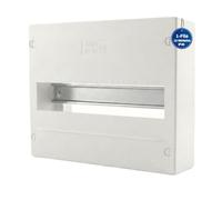 Intratec Cuadro Eléctrico de Superficie 1 Fila - Caja de Distribución IP30 con 12 Módulo para Instalación Fácil en Interiores Residenciales, Comerciales y Técnicos - 225 x 250 x 70mm