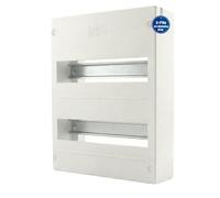 Intratec Cuadro Eléctrico de Superficie 2 Fila - Caja de Distribución IP30 con 24 Módulo para Instalación Fácil en Interiores Residenciales, Comerciales y Técnicos - 353 x 250 x 70mm