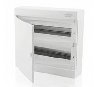 Intratec Cuadro Eléctrico de Superficie 2 Fila - IP40 Caja de Distribución para 36 Módulos con Puerta Transparente para una Instalación Fácil en Hogar y Comercio - 361 x 396 x 112 mm