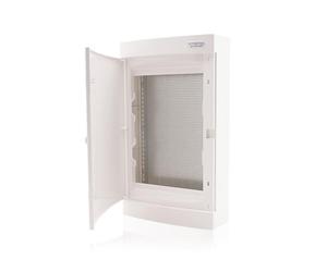 Intratec distribuidor de comunicación de superficie, IP40 - Distribuidor multimedia para hogar completamente conectado, armario para sistemas multimedia, 287 x 485 x 112 mm, blanco