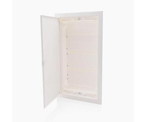 Intratec distribuidor de comunicación empotrado, IP40 - Distribuidor multimedia para hogar completamente conectado, serie DIXBOX-XT, armario para sistemas multimedia, 592 x 346 x 92 mm, blanco