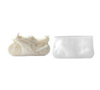 Intricate Motorcycle Mold: The silicone candle mold highlights finely