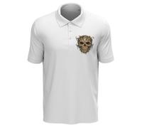 Intricate Skull Formed by Twisting Branches - Polo de algodón para hombre, color blanco, blanco, L