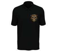 Intricate Skull Formed by Twisting Branches - Polo de algodón para hombre, color negro, Negro, L