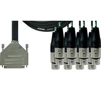 Intro Multicore D-Sub/ Canonf 8 compartimentos, conector Rean, 3,0m