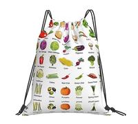 Introducción A Diversas Verduras Mujer Hombre Bolsa De Gimnasio Ajustable Mochila Con Cordón Ligera Mochila De Cuerdas Para Yoga Viaje Baloncesto