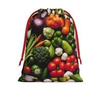 Introducción de varias bolsas de Navidad para verduras, bolsa de almacenamiento, suministros de fiesta de cumpleaños, también se puede utilizar para el almacenamiento diario