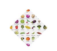Introducción de varias hojas de ambientador de coche con impresión de verduras, 10 hojas colgantes perfumadas para coche