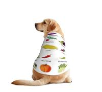 Introducción de varias mangas con estampado de verduras, ropa divertida para perros y mascotas, lavable a máquina, chaleco para perros medianos y grandes