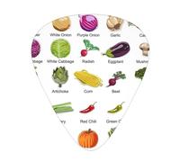 Introducción de varias púas de guitarra con estampado de verduras, paquete de 12, incluye calibres finos, medianos y pesados, adecuados para guitarra, ukelele