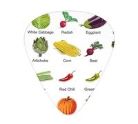 Introducción de varias púas de guitarra con impresión de verduras para hombres y mujeres, accesorios de instrumentos triangulares (12 piezas de una cara)