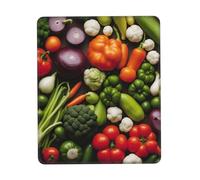 Introducción de varias verduras con estampado de almohadilla de escritorio, base de goma con bordes cosidos de precisión, perfecta para oficina, juegos