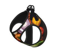 Introducción de varias verduras con estampado de arnés y correa para perro, arnés reflectante ajustable para perros pequeños y gatos