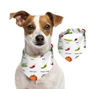 Introducción de varias verduras con estampado de bufanda para mascotas, suave y cómoda, accesorio de vacaciones para Navidad, cálido y elegante regalo