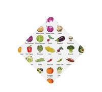 Introducción de varias verduras con impresión de 10 tarjetas ambientadoras, juego de ambientadores para decoración de coche con aroma a coche