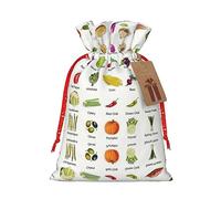 Introducción de varias verduras de 8.3 x 11.8 pulgadas, bolsa de regalo de gran capacidad con cordón para tus preciosos regalos de Halloween, 1 unidad