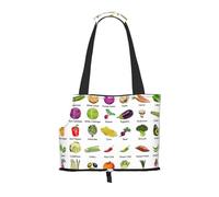 Introducción de varias verduras impresas para mascotas, perros, bolsas transportadoras para cachorros, bolsas para pasear perros pequeños, gatos y conejos