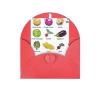 Introducción de varias verduras organizador de tarjetas de felicitación con soporte de exhibición en blanco interior tarjetas de cumpleaños tarjeta de invitación de fiesta