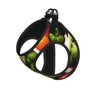 Introducción de varios chalecos de correa para mascotas con estampado de verduras, para perros pequeños, ajustable y cómodo, esencial para gatos y cachorros