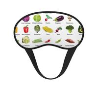 Introducción de varios cubrebocas ajustables con estampado de verduras para dormir, cómodos, sin presión y transpirables