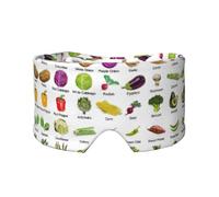 Introducción de varios cubrebocas para dormir con estampado de vegetales, suaves y agradables a la piel, antifaz para dormir con bloqueo de luz para viajes, yoga y siesta