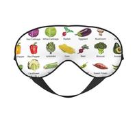 Introducción de varios estampados de verduras para mujeres y hombres, correa ajustable de dos caras, sombra de ojos, para dormir, viajar, relajarse, máscara de ojos opaca